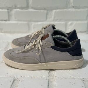 OluKai Punini Sneakers, Men’s size 11, Vapor/Trench Blue. Premium suede non-slip